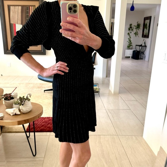 ZARA Knit Gold Metallic Short Dress Size S - Picture 3 of 12